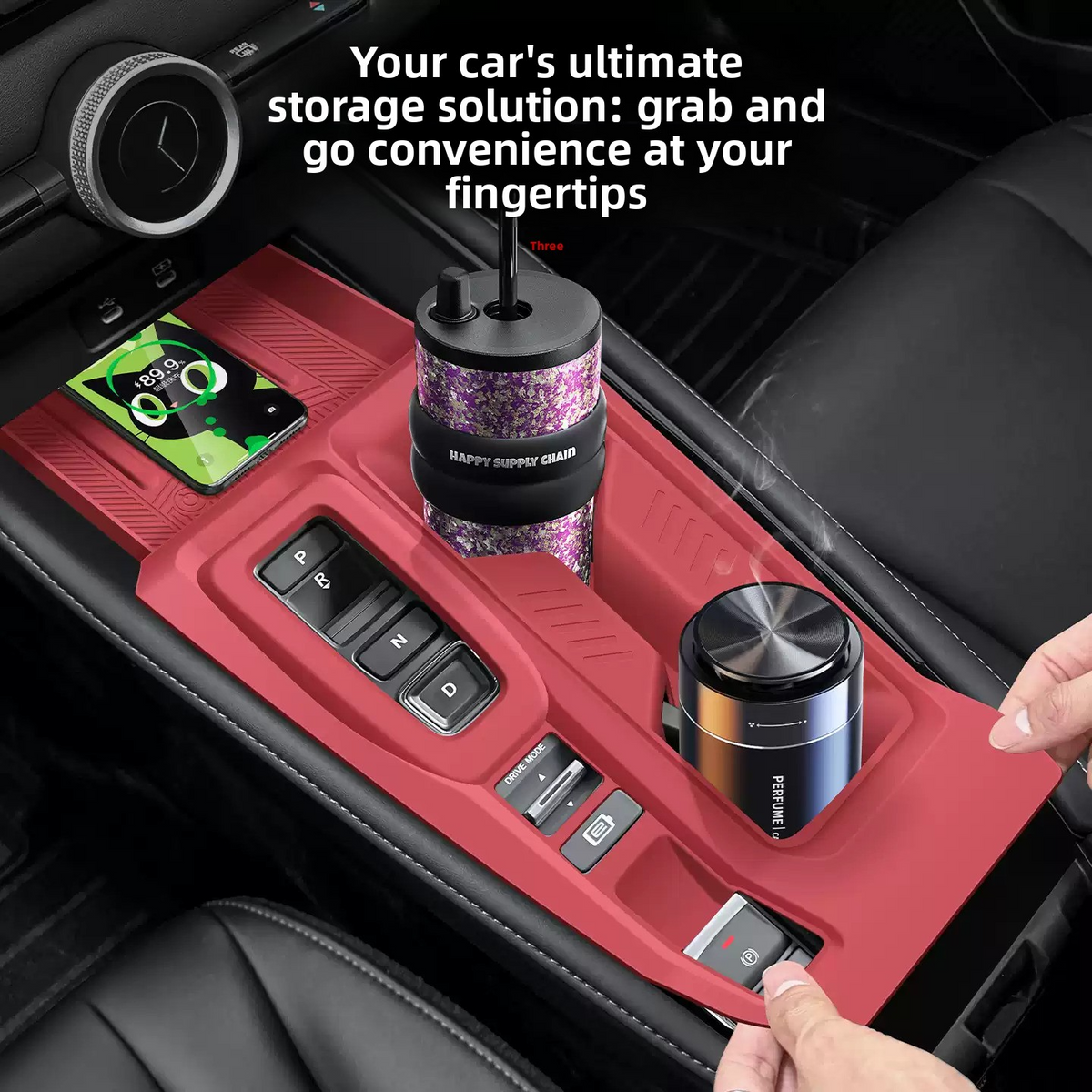 Custom Center Console Organizer Mat for 2023-2025 Honda Accord 11th Gen - Anti-Slip Silicone Tray