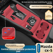 Center Console Silicone Mat for Mazda 3 2020-2025, Non-Slip Waterproof Interior Protector Cover