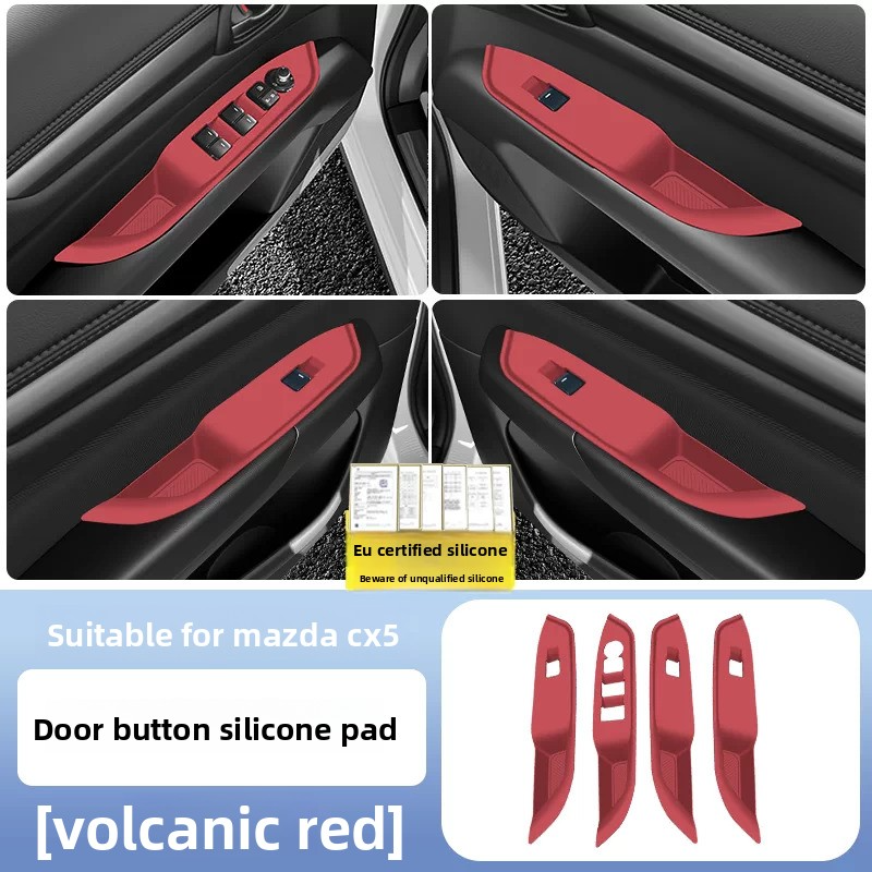 2017-2025 Mazda CX-5 Center Console Silicone Mat (NoSPORT button), Safe Silicone Static Adsorption Anti-Scratch Anti-Wear Car Interior Protector Liner Pad